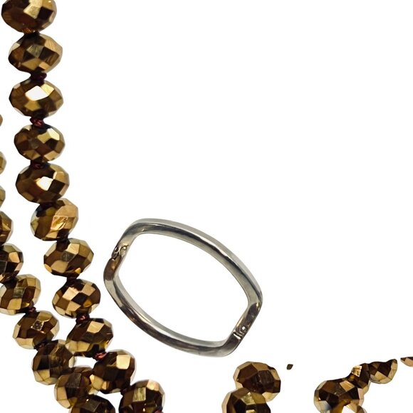 Kirks Folly Single Strand Shimmer Bead Flapper Necklace (5996) - Picture 2 of 8